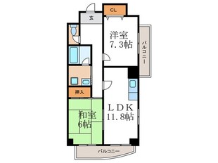 アグラード長岡京の物件間取画像